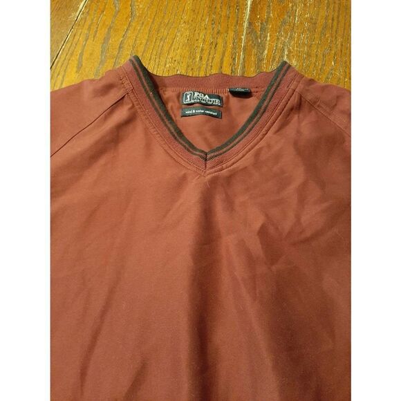 XL PGA Tour Burgandy Long Sleeve Wind Water Resistant Performanc Pullover Shirt - Picture 2 of 2